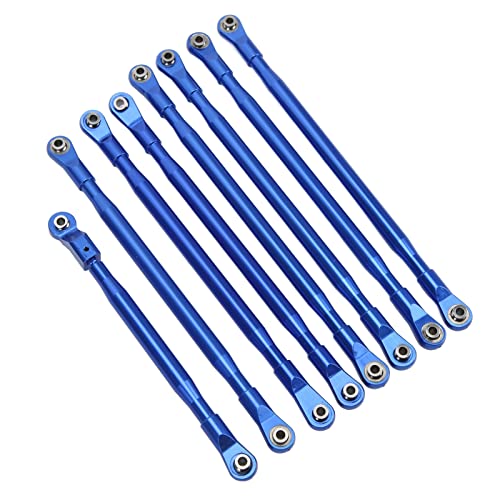 VGEBY RC Link Set, RC Rod Link Linkage Spurstange mit Anti-Walzstange aus Aluminium für Axial SCX6 JLU 1/6 Car Vehicle (Blau) Zubehör für Automodelle von VGEBY