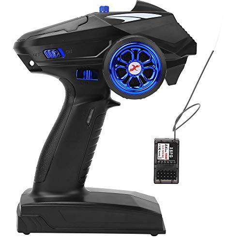 VGEBY RC-Sender, 2.4G 6CH 6-Kanal-Sender- und Empfängersystem RC-Fernbedienungssender RC-Controller Ersatzteile mit Empfänger für RC-Car-Boot(X6FG) von VGEBY