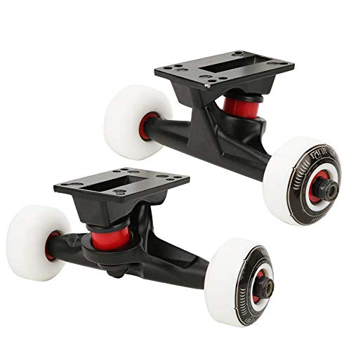 VGEBY Skateboard-Radsatz, Qualitäts-Doppelverzerrter Skateboard-LKW-Kombi-Satz Radhalterungs-Brückensatz VGEBY Skateboard-Radsatz, Qualitäts-Doppelverzerrter Skateboard-LKW-Kombi-Satz Radhalterungs-Brückensatz von VGEBY