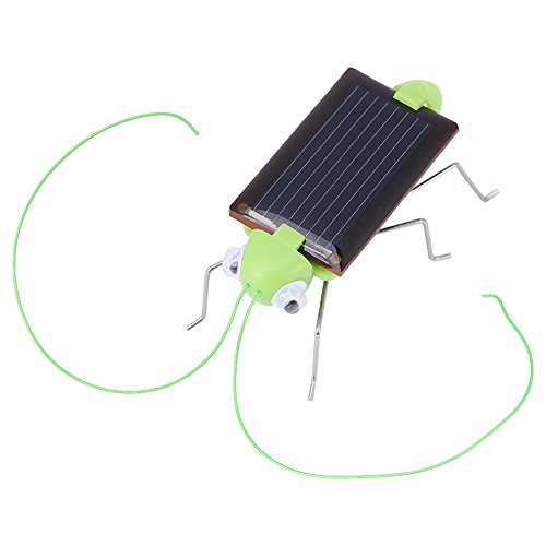 VGEBY Solarenergiebetriebenes Spielzeug, Mini-Solarkakerlaken-Spielzeug Solarbetriebene Kakerlake/Heuschrecke, Pädagogisches Insekten-Kind-Spielzeug-Geschenk(Heuschrecke) von VGEBY