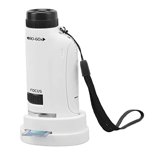 VGEBY Taschenmikroskop, Kleines Tragbares Rundgriffmikroskop 60x Bis 120x Mini-Taschenmikroskop mit LED-Licht Mikroskope und Ausrüstung Laborinstrumente und -Ausrüstung von VGEBY