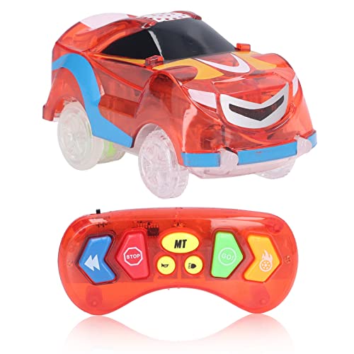 VGEBY Tracks Cars, Tracks Cars 6 LED-Leuchten Fernbedienung beleuchtet Cars mit Musik für Blau Rot Elektronisches Spielzeug von VGEBY