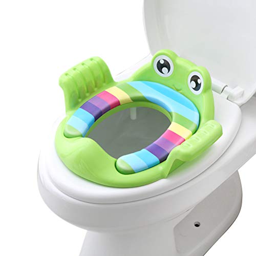 Trainings-Toilettensitz, Klappbarer Reise-Toilettensitz, Rutschfester Kinder-Toiletten-Trainingssitz, Töpfchensitz für Kleinkinder (Grün) von VGEBY
