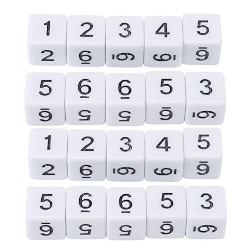 Würfelsets, 20 STÜCKE 16 Mm Sechsseitige Würfel mit Zahlen Kunststoff-Multifunktionswürfel für Brettspiel-Spielzeugbar zu Hause Schach, Freizeitsport Würfelsets, 20 STÜCKE 16 Mm Sechsseitige Würfel mit Zahlen Kunststoff-Multifunktionswürfel für Brettspiel-Spielzeugbar zu Hause Schach, Freizeitsport von VGEBY