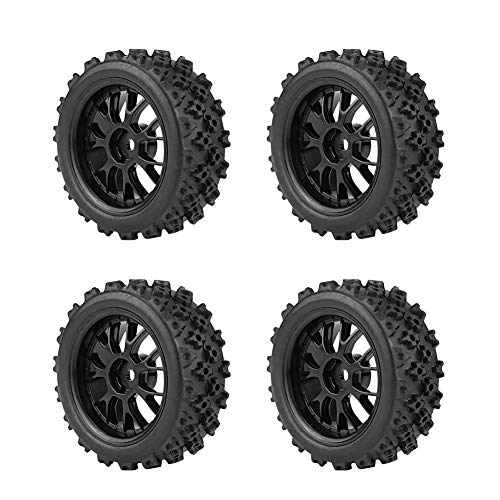 VGEBY1 4 Teile/Satz RC Auto Reifen, Schwarz Offroad RC Rennwagen Gummireifen für 1/10 Rennwagen und Geländewagen(Schwarz) von VGEBY1