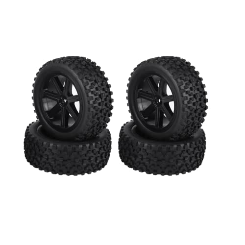 VGEBY1 4 Stück Gummireifen, Radreifen 1/10 RC Racing Buggy Crawler Auto auf Rennautoreifen (schwarz) von VGEBY