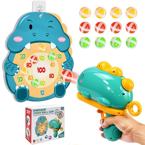 VGECEE Dinosaurier Dartscheibe Schießspielzeug, Wurfspiel Klettball Dino Spielzeugpistolen Dinosaurier Spielzeug Dartscheibe mit 12 Klebrigen Bällen Garten Spielzeug Wurfspiel Dart Kinder VGECEE Dinosaurier Dartscheibe Schießspielzeug, Wurfspiel Klettball Dino Spielzeugpistolen Dinosaurier Spielzeug Dartscheibe mit 12 Klebrigen Bällen Garten Spielzeug Wurfspiel Dart Kinder von VGECEE