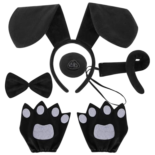 VGMANNTA 5-teiliges Hundekostüm für Erwachsene und Kinder: Dackel Kostüm mit Ohren, Nase, Schwanz, Pfoten und Handschuhen für Halloween, Cosplay & Party VGMANNTA 5-teiliges Hundekostüm für Erwachsene und Kinder: Dackel Kostüm mit Ohren, Nase, Schwanz, Pfoten und Handschuhen für Halloween, Cosplay & Party von VGMANNTA