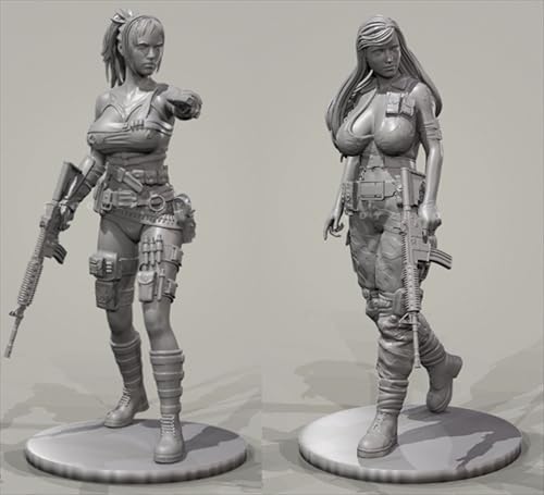 VHGHHVEJ 1/35 Sci-Fi Agent Weiblicher Soldat aus Resin Modellbausatz Unbemaltes und unmontiertes Resin Modell (2 Personen) //l9S2z1 von VHGHHVEJ