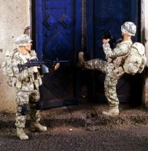VHGHHVEJ 1/35 US Commando Soldier Resin Soldier Model Kit Unbemaltes und unmontiertes Resinmodell (2 Figuren) // l4S5z4 von VHGHHVEJ