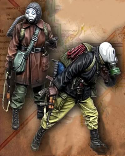 VHGHHVEJ 1/35 WWII Bio Soldier Resin Soldier Modell bausatz, unbemaltes und unmontiertes Resin Modell (2-Personen) // l5S3z1 von VHGHHVEJ