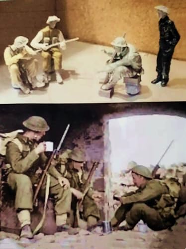 VHGHHVEJ 1/35 WWII Britischer Soldat Resin Modellbausatz Unbemalt und unmontiert Soldat Resin Modellbausatz (4 Personen) //R8X1O5 von VHGHHVEJ