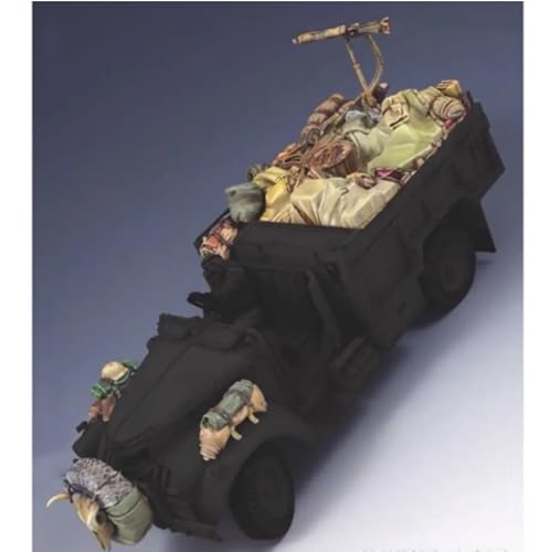 VHGHHVEJ 1/35 WWII Car Luggage Parcel Resin Model Kit Unbemalter und unmontierter Soldat Resin Model Kit (No Car) //F8G3O7 von VHGHHVEJ