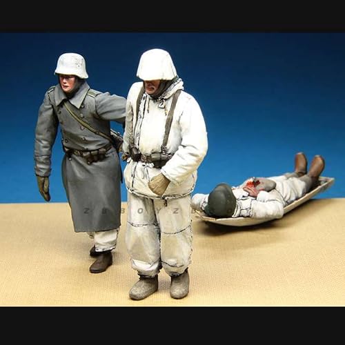 VHGHHVEJ 1/35 WWII Deutscher Soldat Resin Modellbausatz Unbemalt und unmontiert Soldat Resin Modellbausatz (3 Personen) //R8X1O1 von VHGHHVEJ