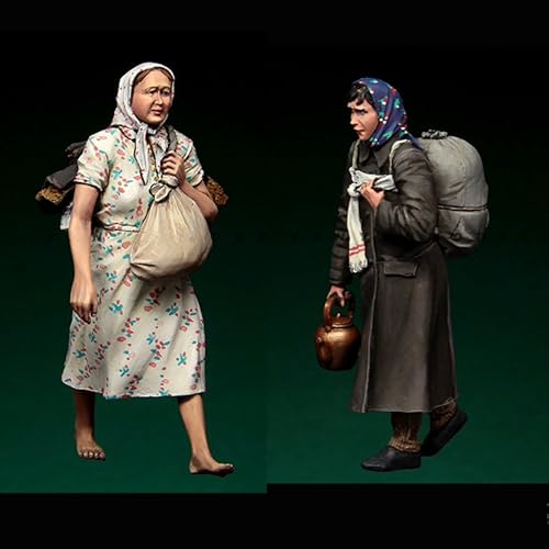 VHGHHVEJ 1/35 WWII European Refugee Soldier Resin Model Kit Unbemalt und unmontiert Soldier Resin Model Kit (2 Personen) //F9G5O1 von VHGHHVEJ