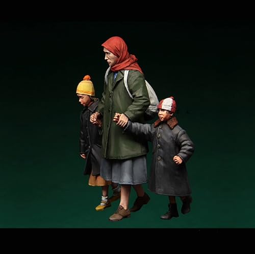 VHGHHVEJ 1/35 WWII European Refugee Soldier Resin Model Kit Unbemalt und unmontiert Soldier Resin Model Kit (2 Personen) //F9G5O7 von VHGHHVEJ