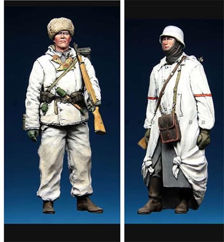 VHGHHVEJ 1/35 WWII German Soldier Resin Model Kit Unbemalt und unmontiert Soldier Resin Model Kit (2 Personen) //F9G7O1 von VHGHHVEJ