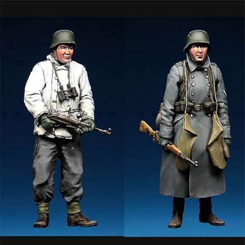 VHGHHVEJ 1/35 WWII German Soldier Resin Model Kit Unbemalt und unmontiert Soldier Resin Model Kit (2 Personen) //F9G7O17 von VHGHHVEJ