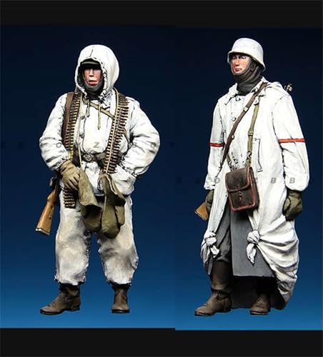 VHGHHVEJ 1/35 WWII German Soldier Resin Model Kit Unbemalt und unmontiert Soldier Resin Model Kit (2 Personen) //F9G7O2 von VHGHHVEJ