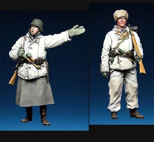 VHGHHVEJ 1/35 WWII German Soldier Resin Model Kit Unbemalt und unmontiert Soldier Resin Model Kit (2 Personen) //F9G7O5 von VHGHHVEJ