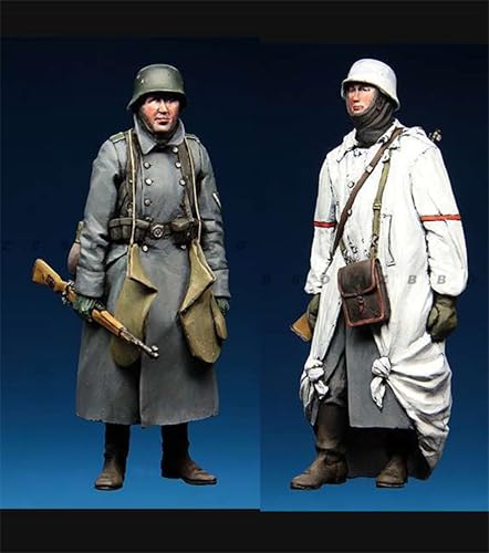 VHGHHVEJ 1/35 WWII German Soldier Resin Model Kit Unbemalt und unmontiert Soldier Resin Model Kit (2 Personen) //F9G7O9 von VHGHHVEJ