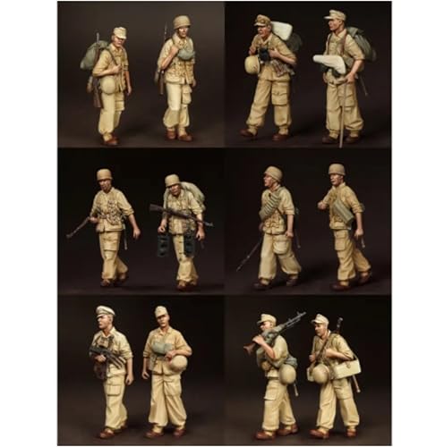 VHGHHVEJ 1/35 WWII German Soldier Resin Model Kit Unbemalter und unmontierter Soldat Resin Model Kit (12 Figuren) //R7X3O7 von VHGHHVEJ