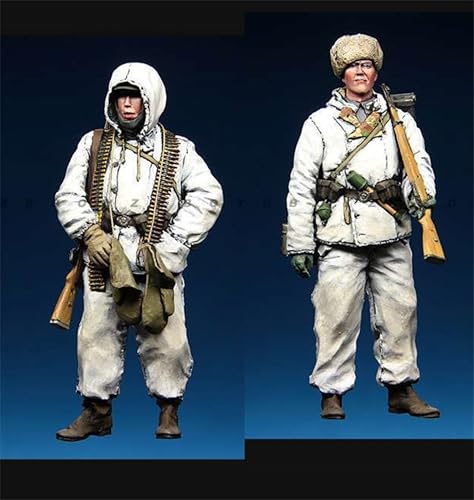 VHGHHVEJ 1/35 WWII German Soldier Resin Soldier Model Kit Unbemalt Unmontiert Resin Modell (2 Personen) //l9S7z16 von VHGHHVEJ