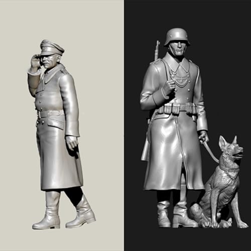VHGHHVEJ 1/35 WWII German Soldier Resin Soldier Model Kit Unbemalt Unmontiert Resin Modell (2 Personen) //l9S7z17 von VHGHHVEJ