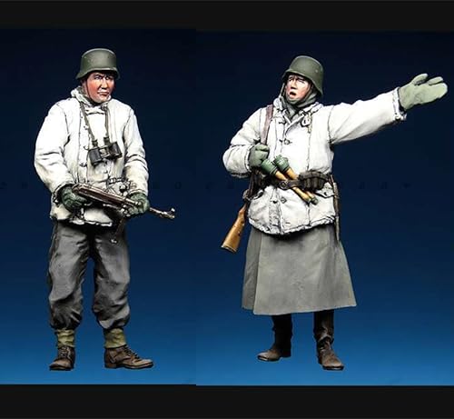 VHGHHVEJ 1/35 WWII German Soldier Resin Soldier Model Kit Unbemalt Unmontiert Resin Modell (2 Personen) //l9S7z3 von VHGHHVEJ