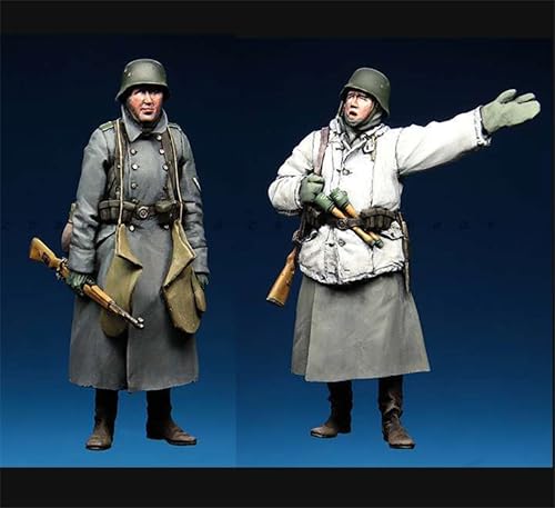 VHGHHVEJ 1/35 WWII German Soldier Resin Soldier Model Kit Unbemalt Unmontiert Resin Modell (2 Personen) //l9S7z8 von VHGHHVEJ
