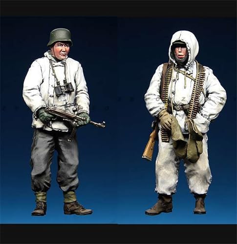 VHGHHVEJ 1/35 WWII German Soldier Resin Soldier Model Kit Unbemalt und unmontiert Figur Resin Model Kit (2 Personen) //L9e7Z15 von VHGHHVEJ