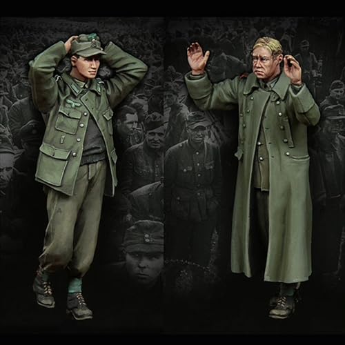VHGHHVEJ 1/35 WWII German Soldier Resin Soldier Model Kit Unbemalt und unmontiert Figur Resin Model Kit (2 Personen) //L9e7Z17 von VHGHHVEJ