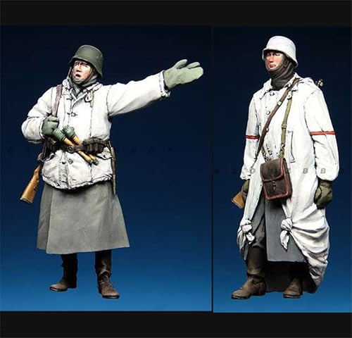 VHGHHVEJ 1/35 WWII German Soldier Resin Soldier Model Kit Unbemalt und unmontiert Figur Resin Model Kit (2 Personen) //L9e7Z4 von VHGHHVEJ