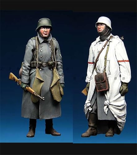 VHGHHVEJ 1/35 WWII German Soldier Resin Soldier Model Kit Unbemalt und unmontiert Figur Resin Model Kit (2 Personen) //L9e7Z9 von VHGHHVEJ