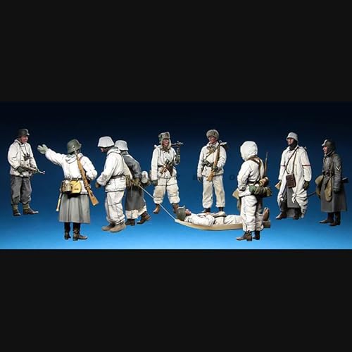 VHGHHVEJ 1/35 WWII German Soldier Resin Soldier Model Kit Unbemaltes und unmontiertes Resinmodell (10 Figuren) // l5S2z1 von VHGHHVEJ
