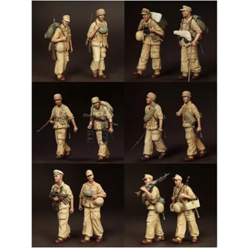 VHGHHVEJ 1/35 WWII German Soldier Resin Soldier Modellbausatz Unbemaltes und unmontiertes Resinmodell (12 Figuren) // l5S1z1 von VHGHHVEJ