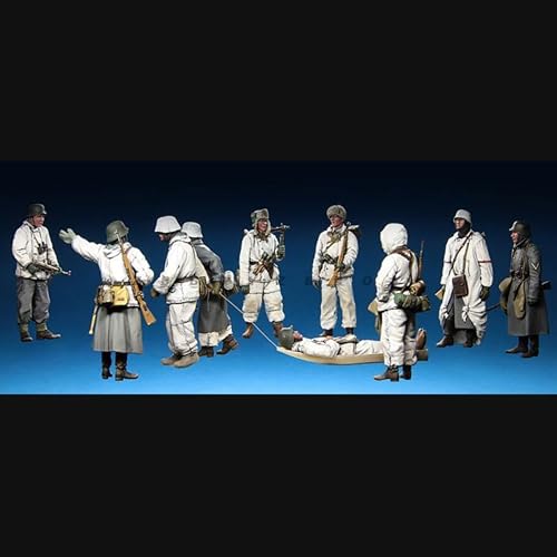 VHGHHVEJ 1/35 WWII German Soldiers Resin Soldier Model Kit Unbemalte und unmontierte Figuren Resin Model Kit (10 Figuren) //L8e6Z5 von VHGHHVEJ
