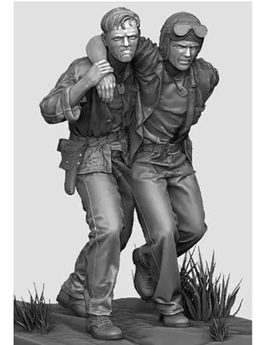 VHGHHVEJ 1/35 WWII Panzersoldat Resin Modellbausatz Unbemalt und unmontiert Soldat Resin Modellbausatz (2 Figuren, kein Panzer) //R9X5O2 von VHGHHVEJ
