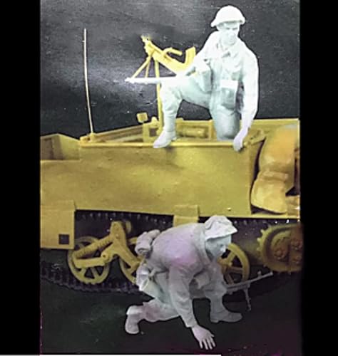 VHGHHVEJ 1/35 WWII Panzersoldat Resin Modellbausatz Unbemalt und unmontiert Soldat Resin Modellbausatz (2 Figuren, kein Panzer) //R9X5O8 von VHGHHVEJ