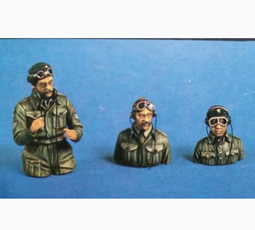 VHGHHVEJ 1/35 WWII Panzersoldat Resin Modellbausatz Unbemalt und unmontiert Soldat Resin Modellbausatz (3 Mann, ohne Panzer) //F9G2O2 von VHGHHVEJ