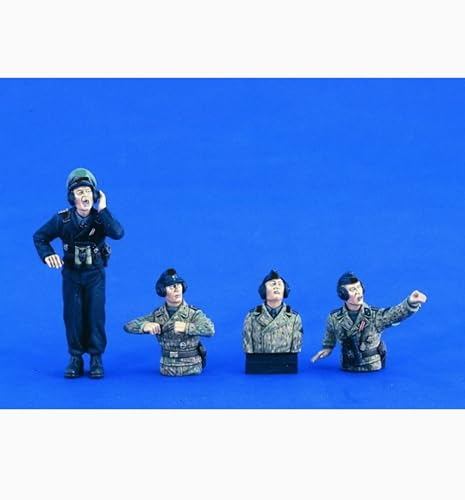 VHGHHVEJ 1/35 WWII Panzersoldat Resin Soldier Model Kit Unbemalte und unmontierte Figuren Resin Model Kit (4 Figuren, Keine Panzer) // L8e7Z1 von VHGHHVEJ