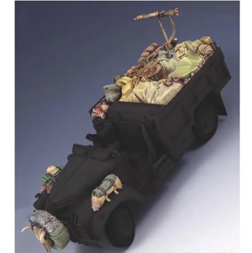 VHGHHVEJ 1/35 WWII Scene Luggage Accessories, Resin Model Kit Unbemalter und unmontierter Soldat Resin Model Kit (No Vehicle) // R5X2O1 von VHGHHVEJ