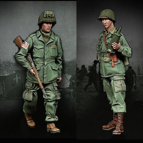 VHGHHVEJ 1/35 WWII US Soldier Resin Model Kit Unbemalt und unmontiert Soldier Resin Model Kit (2 Personen) //F9G4O2 von VHGHHVEJ