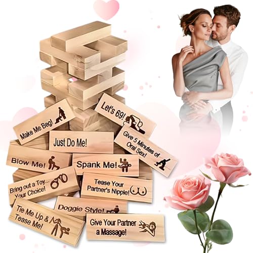 VHV Lust Tower – Spiel für Erwachsene, super freches Blockturm-Spiel, Paare, Date-Nachtspiele, für Erwachsene, Nachtparty, Geschenk, 48 Stück VHV Lust Tower – Spiel für Erwachsene, super freches Blockturm-Spiel, Paare, Date-Nachtspiele, für Erwachsene, Nachtparty, Geschenk, 48 Stück von VHV