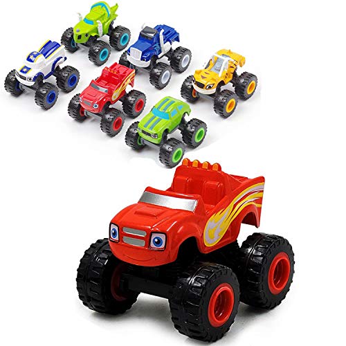 Blaze und Die Monster Maschinen Fahrzeuge Spielzeug Racer – Crusher Truck Geschenke für Kinder – 6 Stück von Baagialdic