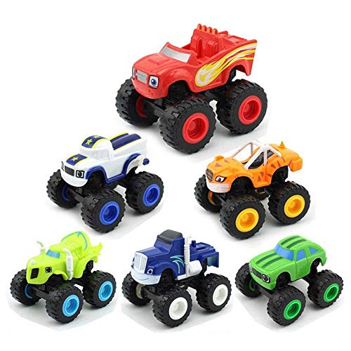 VI AI Nickelodeon Blaze & The Monster Machines - Monster Machines Spielzeug Roller Auto - Crusher Truck Fahrzeuge Spielzeug Geschenke für Kinder - 6 Stück von VI AI