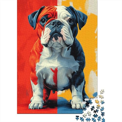 BullHund Puzzles 1000-teilige Schwer Puzzle Spielzeug Lernspiel Impossible Herausforderungsspielzeug Für Erwachsene Und Kinder in Bewährter 1000pcs (75x50cm) von VIAGECSKE
