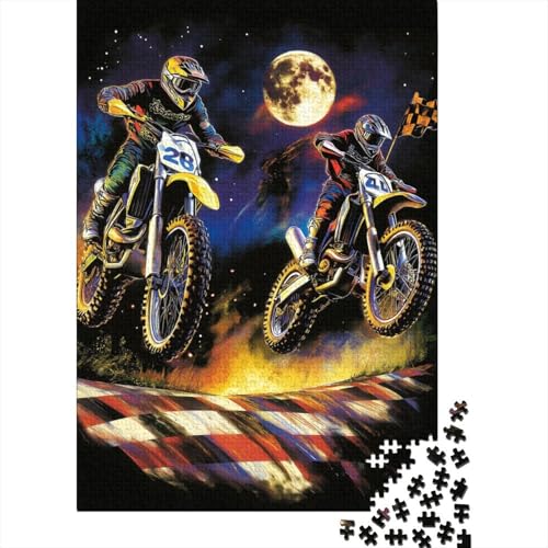 Dirt Bike Puzzle 1000-teilige Schwer Puzzle Spielzeug Pädagogisches Spiel Impossible Herausforderungsspielzeug Für Erwachsene Und Kinder in Bewährter 1000pcs (75x50cm) von VIAGECSKE