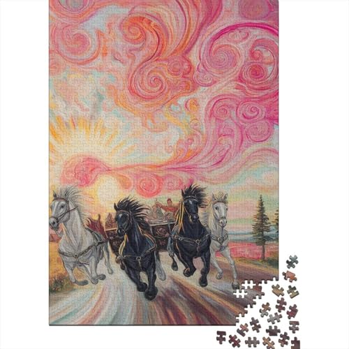 Fine Pferd Puzzles 1000 Teile Schwer Puzzle Spielzeug Lernspiel Impossible Herausforderungsspielzeug Für Erwachsene Und Kinder in Bewährter 1000pcs (75x50cm) von VIAGECSKE