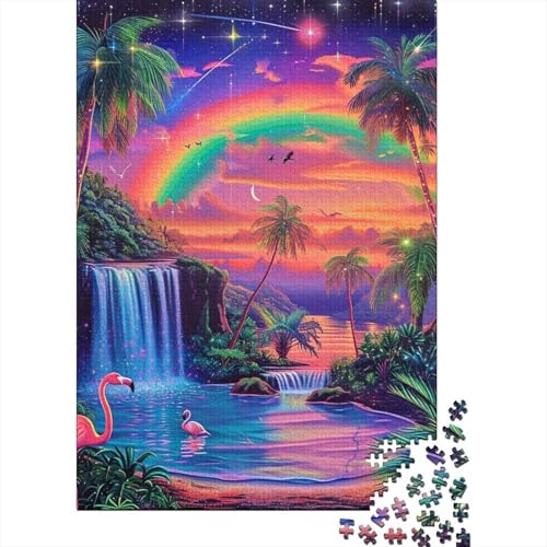 Flamingo Puzzles 1000-teilige Schwer Puzzle Spielzeug Lernspiel Impossible Herausforderungsspielzeug Für Erwachsene Und Kinder in Bewährter 1000pcs (75x50cm) von VIAGECSKE